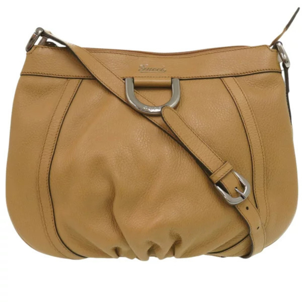 Gucci Abbey Leather Camel Tan Brown Shoulder Bag - Picture 1 of 6